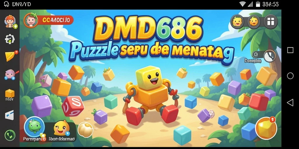 Gameplay seru dari DMD686 yang menampilkan tantangan puzzle.