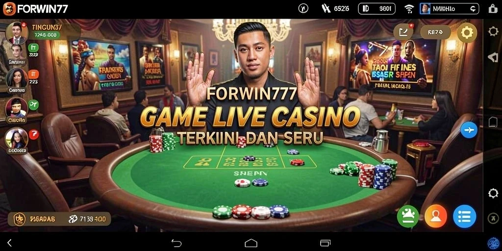 Tampilan gameplay Live Casino FORWIN77 yang mengesankan dan interaktif.