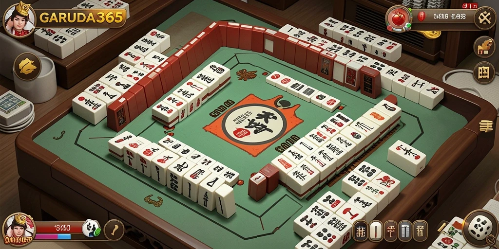 Tampilan gameplay Mahjong yang menarik dan penuh warna dari GARUDA365.