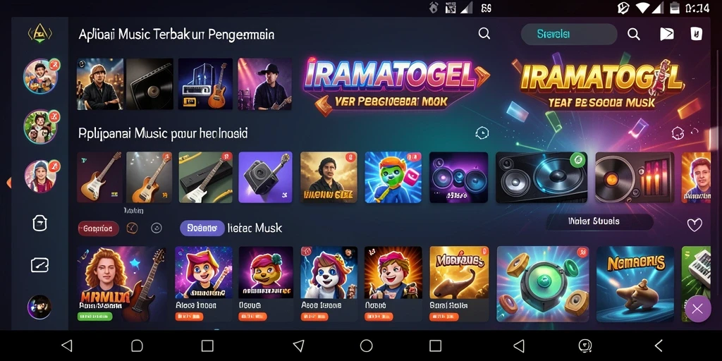 Tampilan gameplay menarik dengan berbagai alat musik.