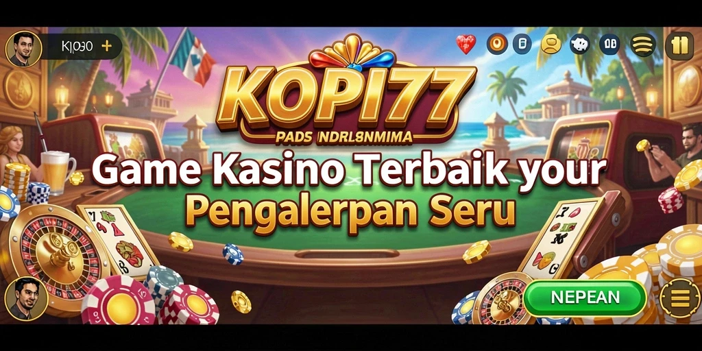 Screenshot KOPI77 menampilkan gameplay menarik dari kasino.