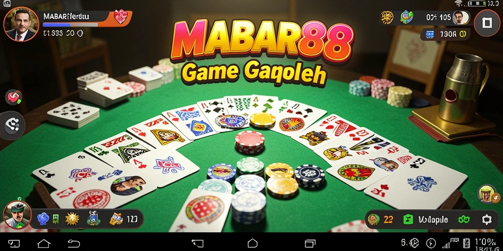 Screenshot gameplay MABAR88 menampilkan suasana seru permainan Gaple.
