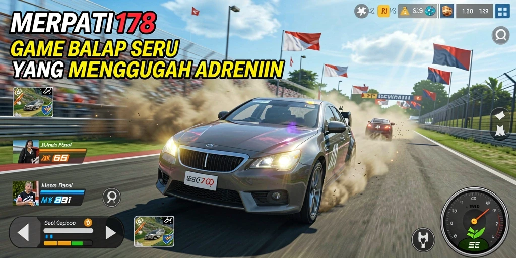 Tangkapan layar gameplay balapan di MERPATI178 yang menegangkan.