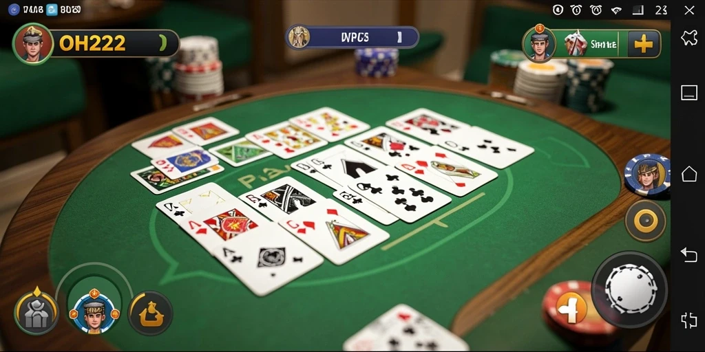 Tampilan gameplay seru dalam permainan Gaple OH222.