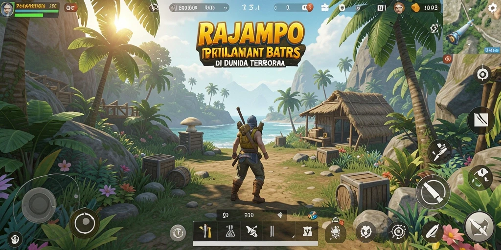 Screenshot gameplay RAJAMPO menampilkan eksplorasi dunia terbuka yang menakjubkan.
