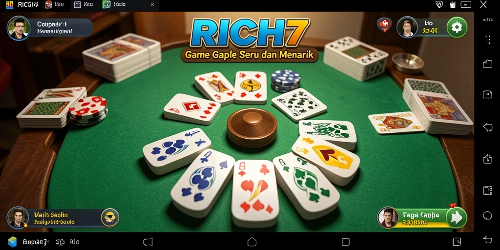 Tampilan gameplay seru di RICH7 dengan teman-teman.
