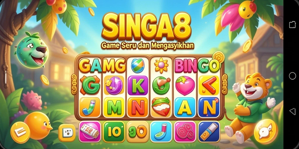 Tampilan gameplay yang seru dan interaktif di SINGA8.