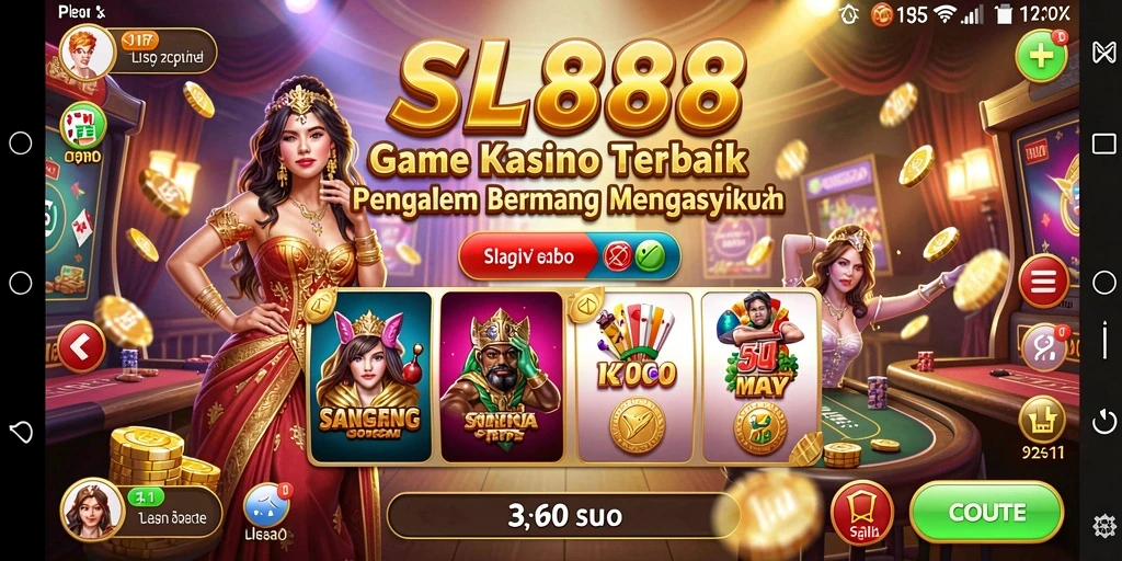 Tampilan permainan Kasino yang menarik di SL888
