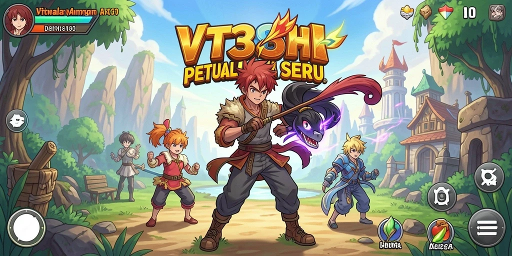 Tangkapan layar gameplay VT38 menampilkan petualangan Anime yang menarik.